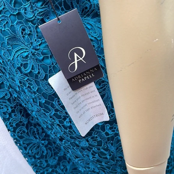 Adrianna Papell Lace Cap Sleeve Dress - Picture 11 of 13